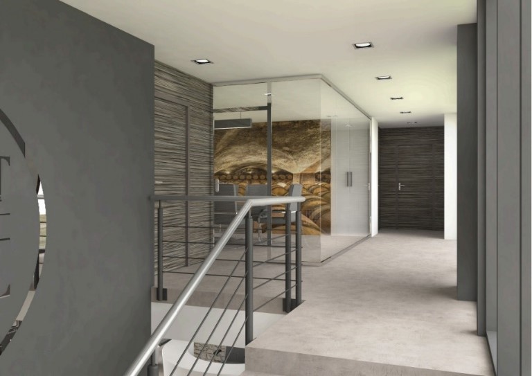 Vue intérieur 3D de la rénovation des caves Robert et Marcel